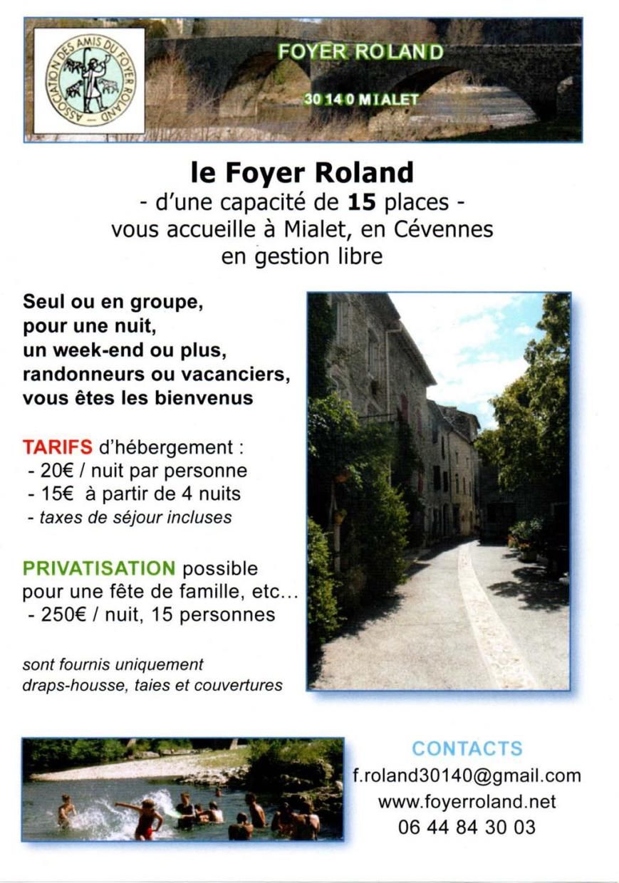 Flyer du Foyer Roland