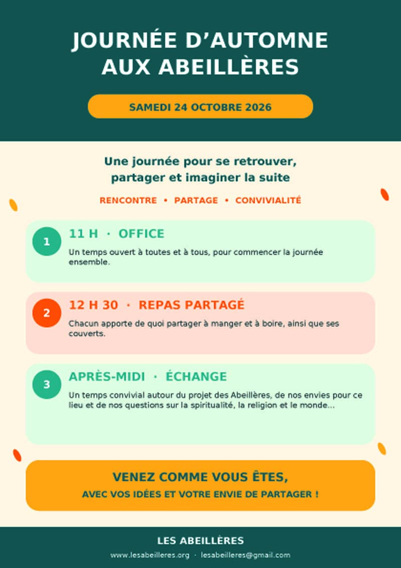 Journée Automne Abeilleres 24 octobre 2026