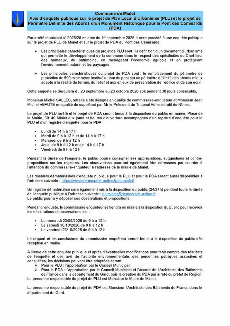 Publicité enquête